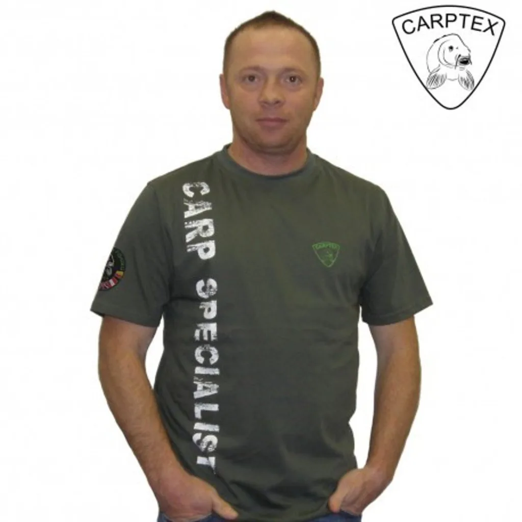 Carptex pánské triko Carp Specialist - Khaki-XL