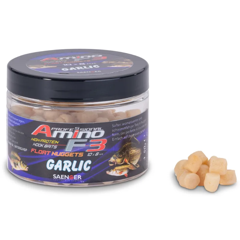 Saenger plovoucí nugetky amino f-3 midi 10x8 mm 50 g - česnek