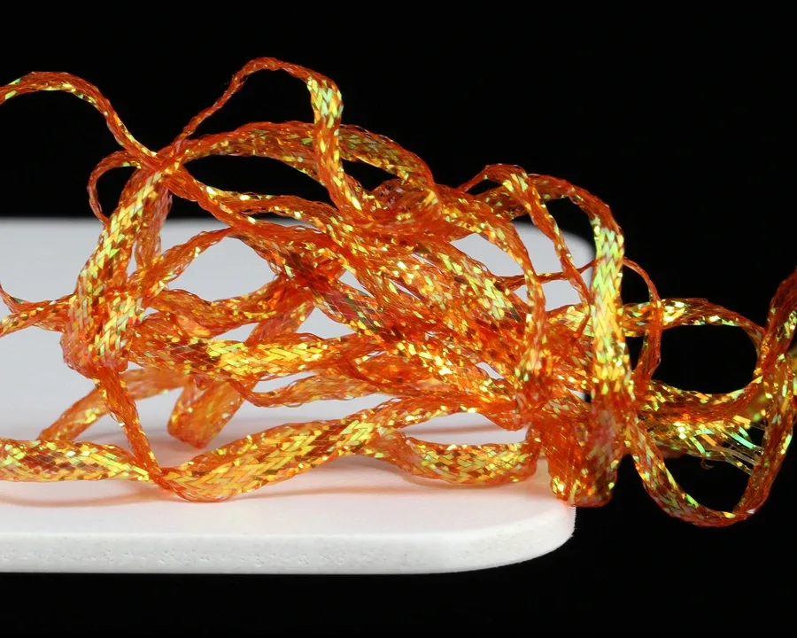 Sybai Hřbítková Stuha Pearl Braidback Black Burnt Orange 2,5mm 1m