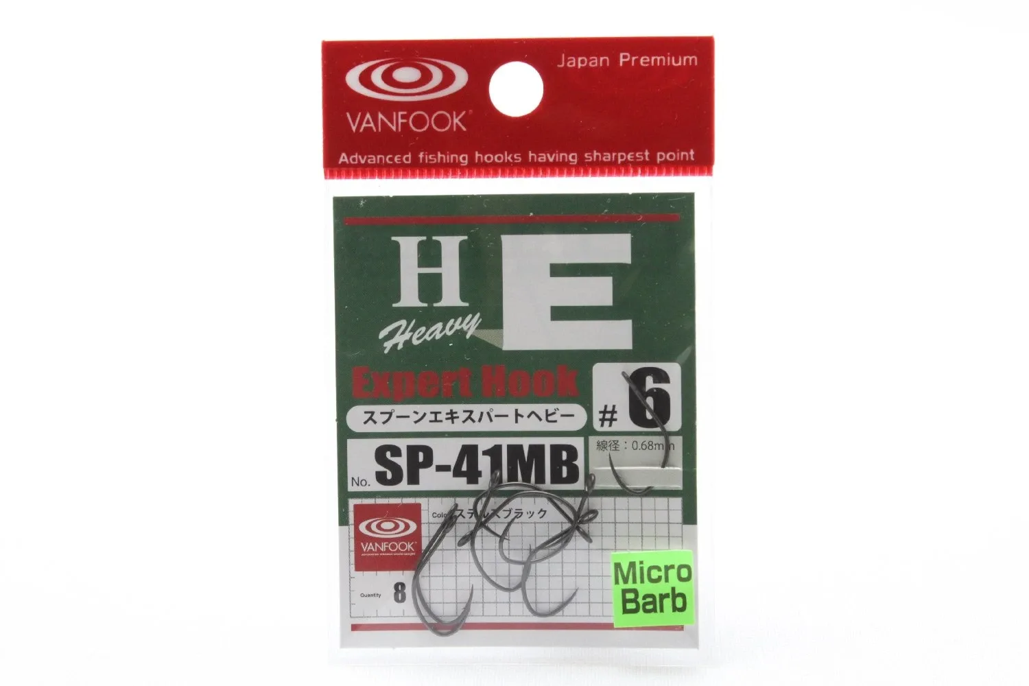 Vanfook Háček Expert Hook Heavy Wire Micro Barb 8ks Velikost háčku: #6