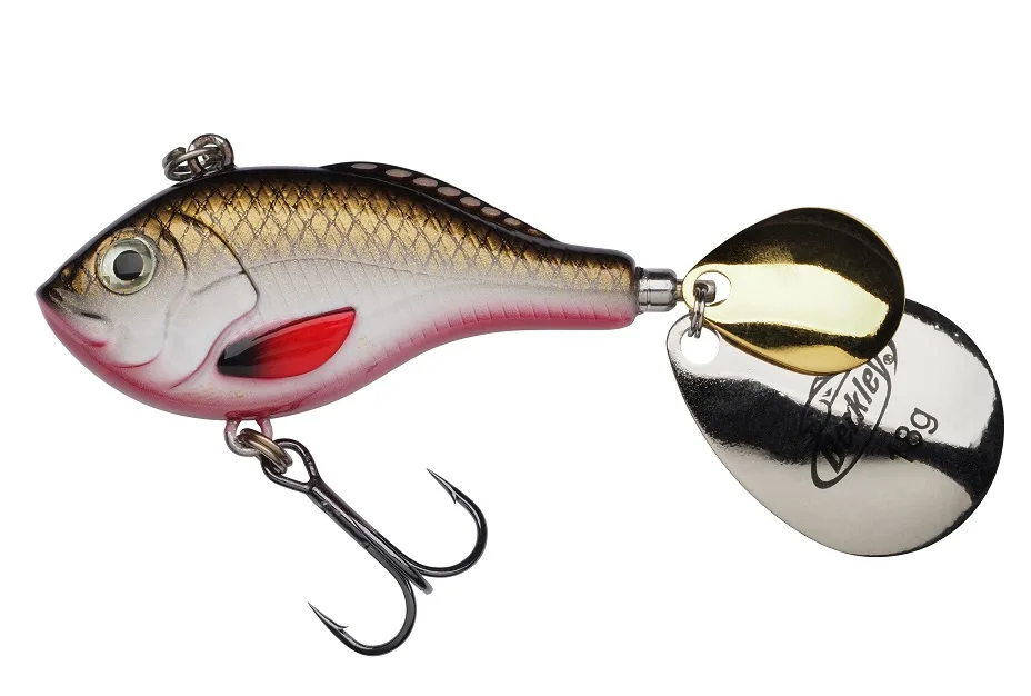Berkley nástraha pulse spintail xl sinking black and red 8 cm 18 g