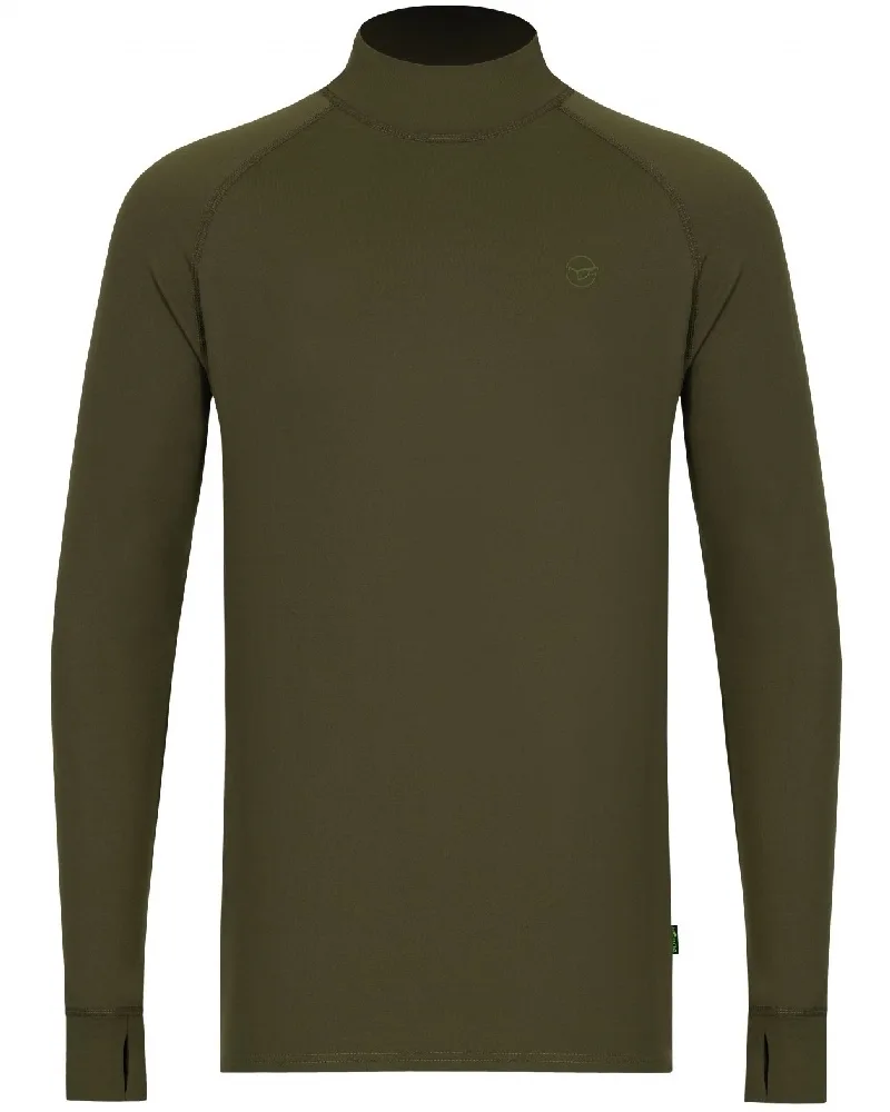 Korda termo prádlo mock neck thermal ls shirt dark olive - xxxxl