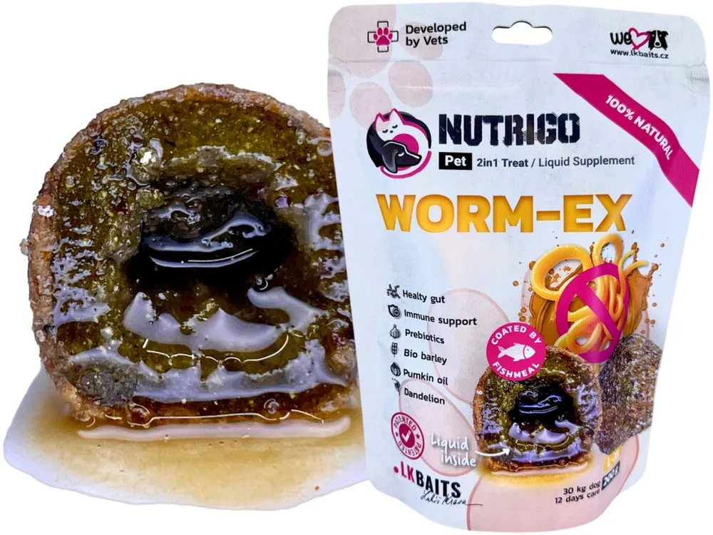 LK Baits Pet Doplněk stravy Nutrigo Dog Supplement Worm Ex - Mini 75g – LK Baits PETs