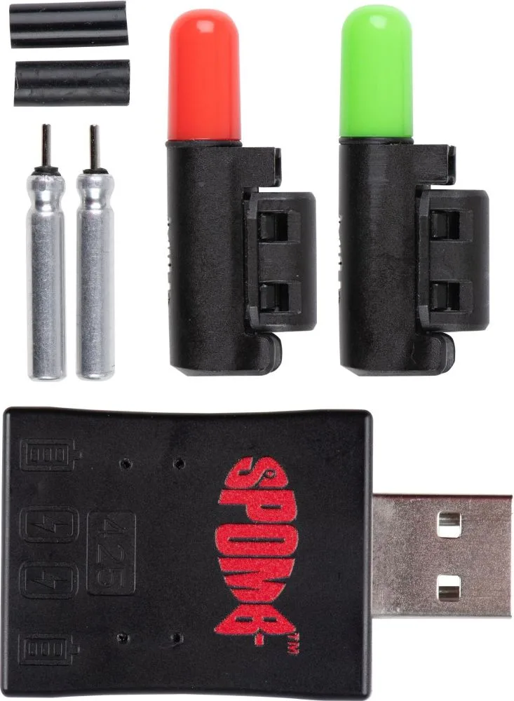 Spomb světlo na raketu light kit (2 světla + nabíječka)