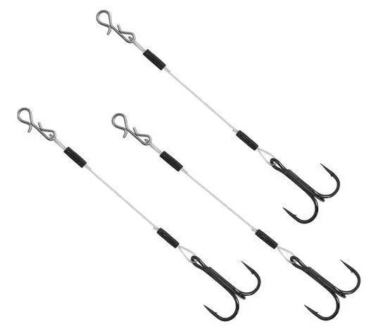 Delphin Fluorocarbonový Návazec BOMB! Twisto RIGS 3ks Délka: 10cm, Nosnost: 12kg, Velikost háčku: #6