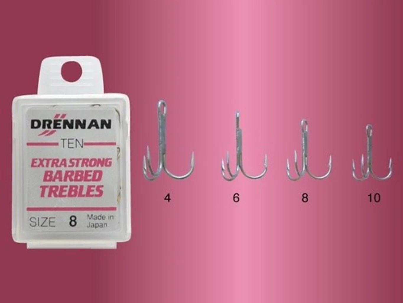 Drennan trojháčky Extra Strong Barbed Trebles vel. 8