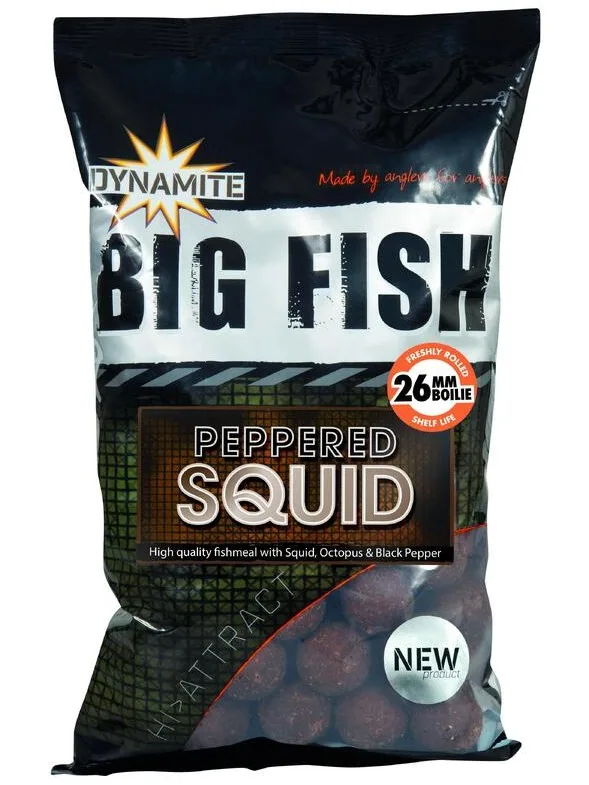 Dynamite baits boilies big fish peppered squid - 1 kg 26 mm
