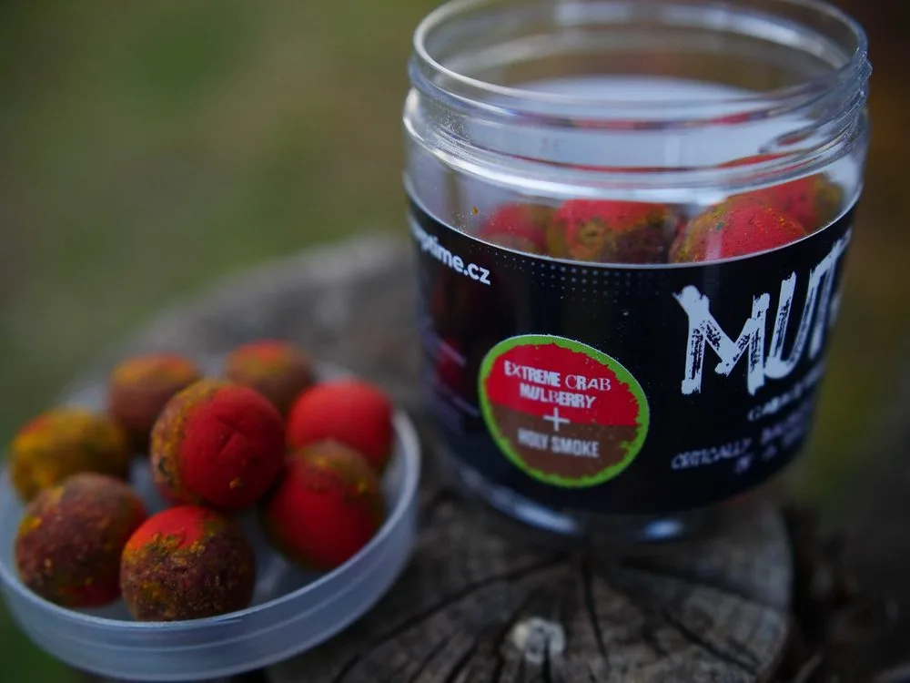 G.B.U. Boilies Mutant Extreme Crab + Mulberry w/Holy Smoke 130g - 24mm