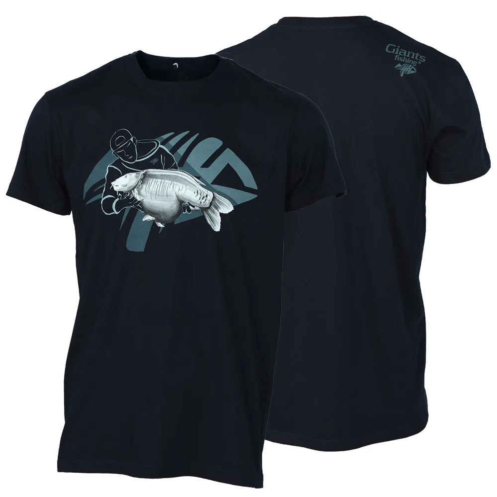 Giants fishing tričko modré rybář s kaprem - s