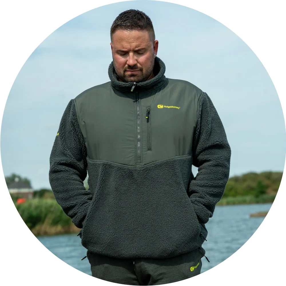 Ridgemonkey bunda apearel thermapro sherpa fleece green - xxxl