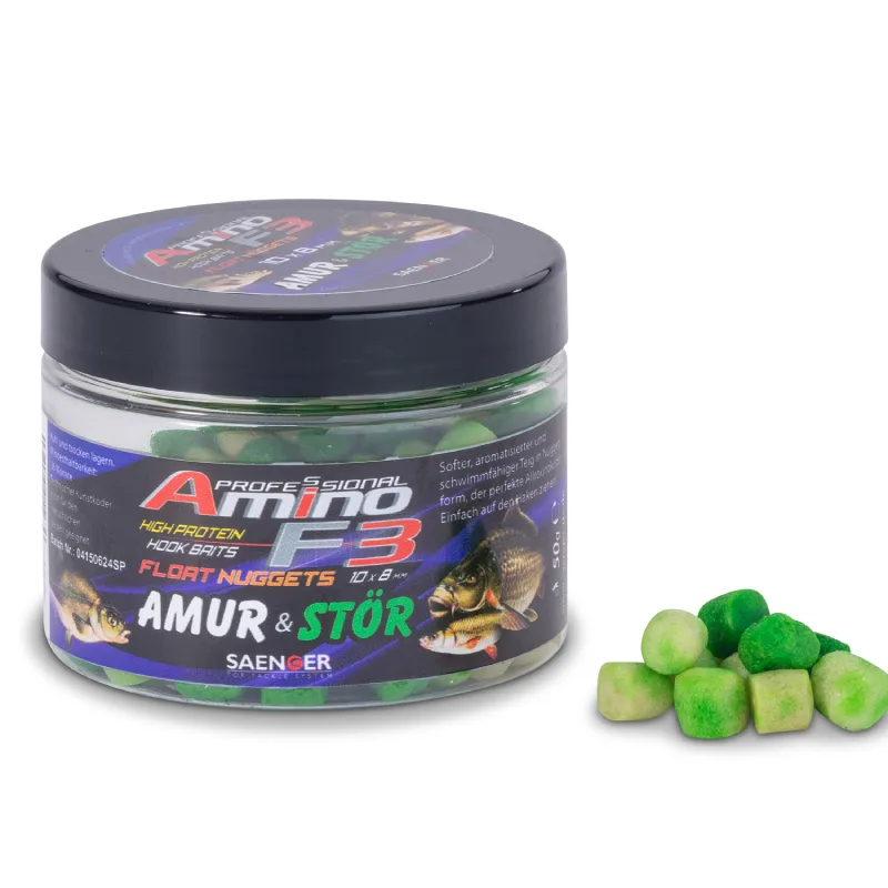 Saenger plovoucí nugetky amino f-3 midi 10x8 mm 50 g - ryba máta