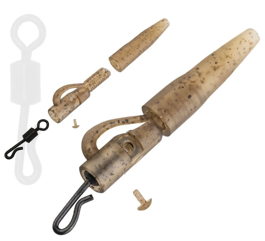 Zfish závěsky lead clip set & tail rubber + qc 6 ks