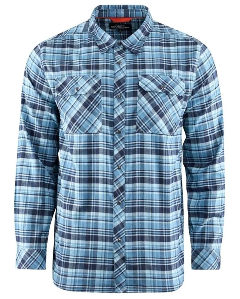 Grundéns Košile Dungeness Seawool Flannel Shirt Captain's Blue - L