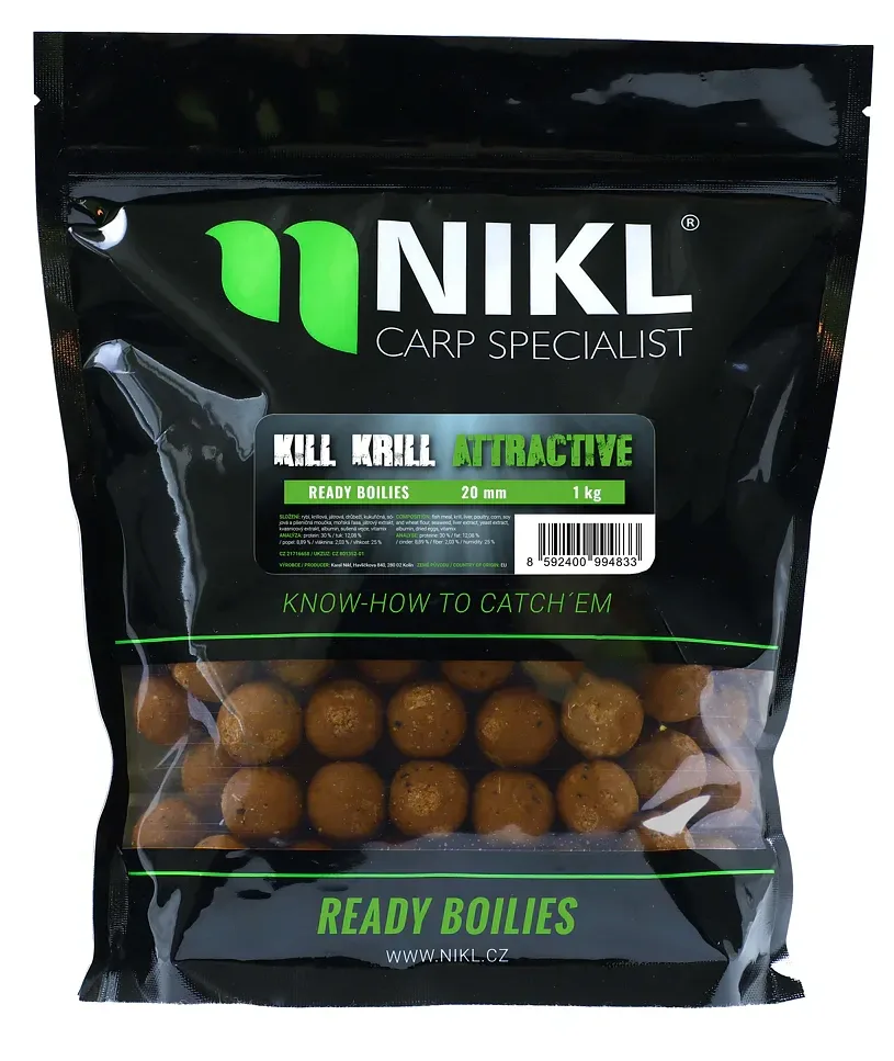 Nikl Boilie Ready Kill Krill Attractive Hmotnost: 1kg, Průměr: 15mm