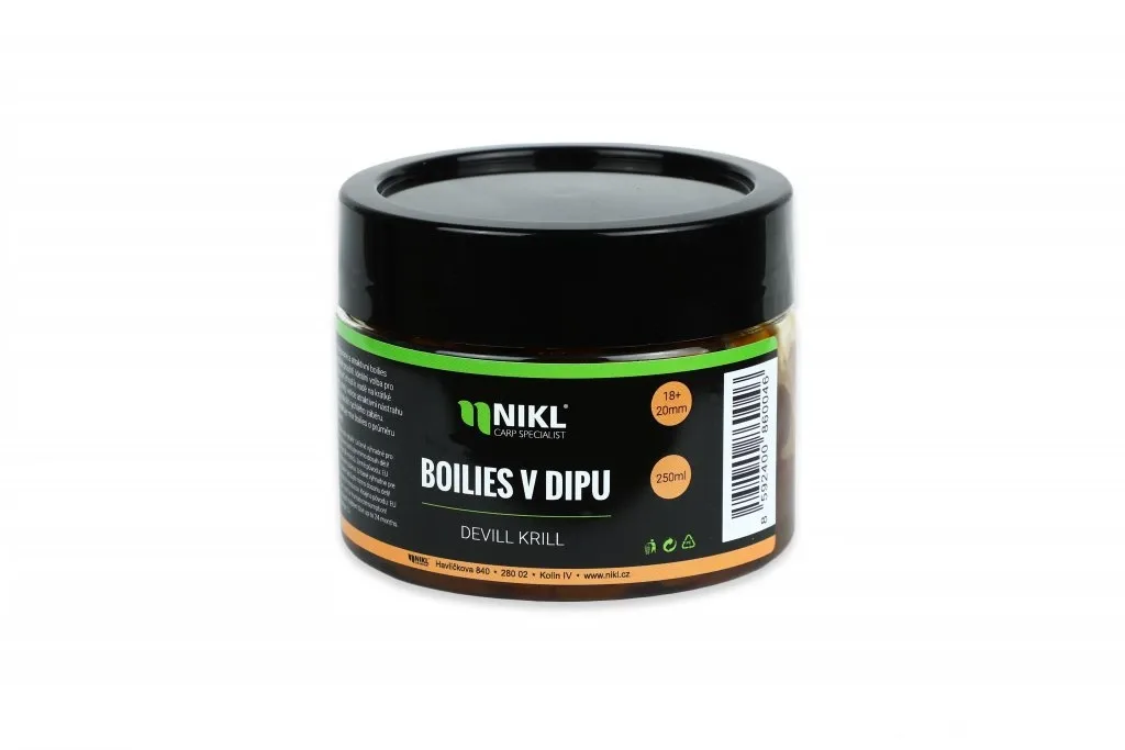 Nikl Boilies v Dipu 18+20mm 250g Hmotnost: 250g, Průměr: 18+20mm, Příchuť: Food signal
