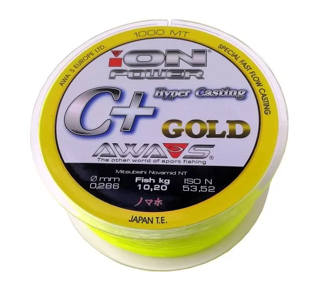 AWAS Vlasec Ion Power C+Hyper Casting Gold Délka: 1000m, Nosnost: 5,4kg, Průměr: 0,203mm