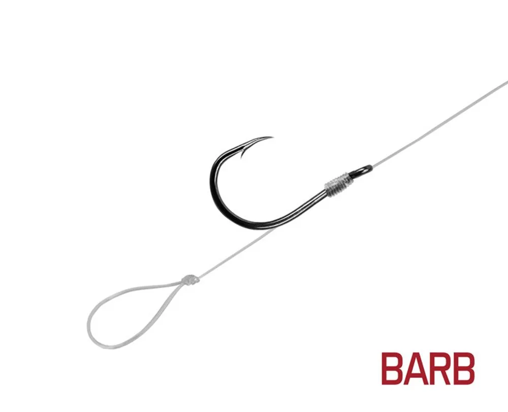 Delphin Feederový návazec FLR Loop 6ks - 8cm / 0,22mm / BARB #8