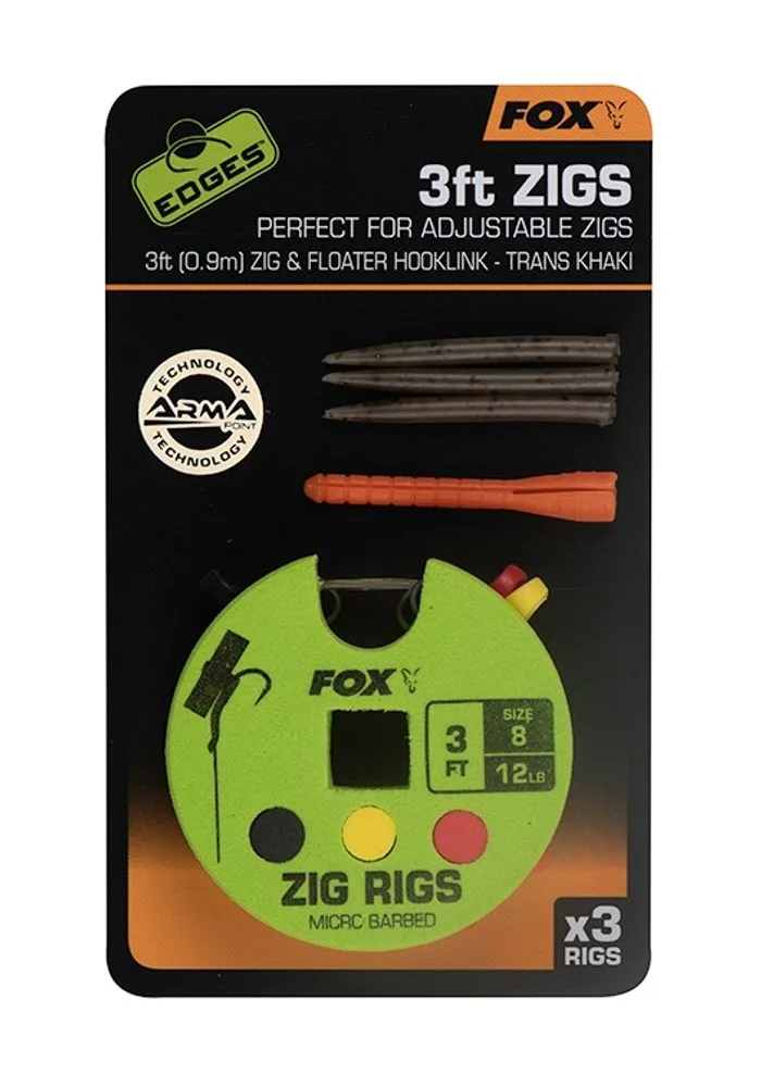 Fox Návazec Edges Zig Rig vel.8 - 12lb 3ft - 0,9m
