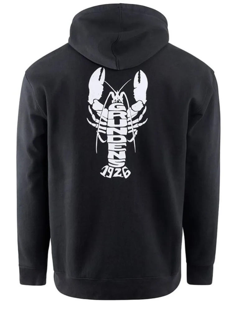 Grundéns Rybářská Mikina Eat Your Words DWR HD Hoodie Black Lobster Graphic - M