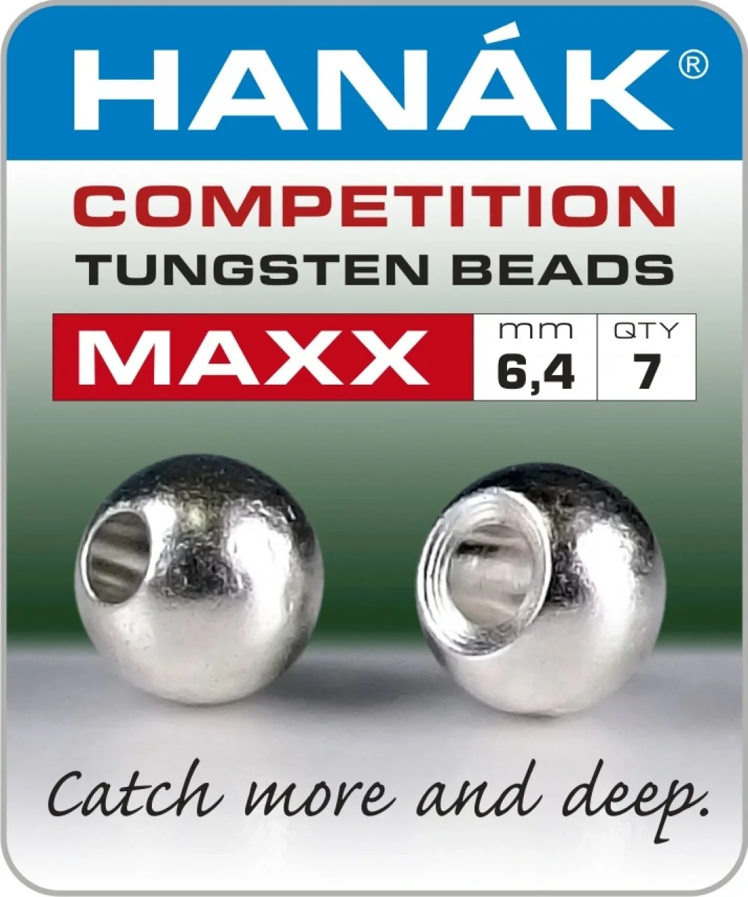 Hanák Competition Hanák Tungstenové Hlavičky MAXX 6,4mm Stříbrné