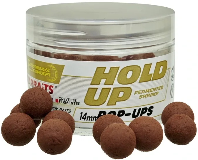 Starbaits Plovoucí Boilies POP UP Hold Up Fermented Shrimp Hmotnost: 50g, Průměr: 16mm