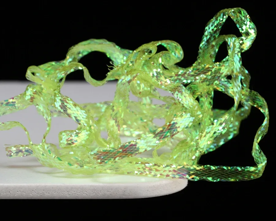 Sybai Hřbítková Stuha Pearl Braidback Black Chartreuse 2,5mm 1m