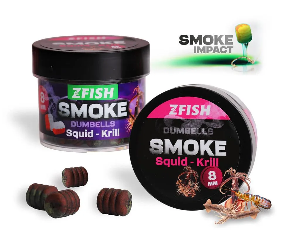 Zfish Smoke POP-UP Dumbells 8mm 20g - Squid-Krill