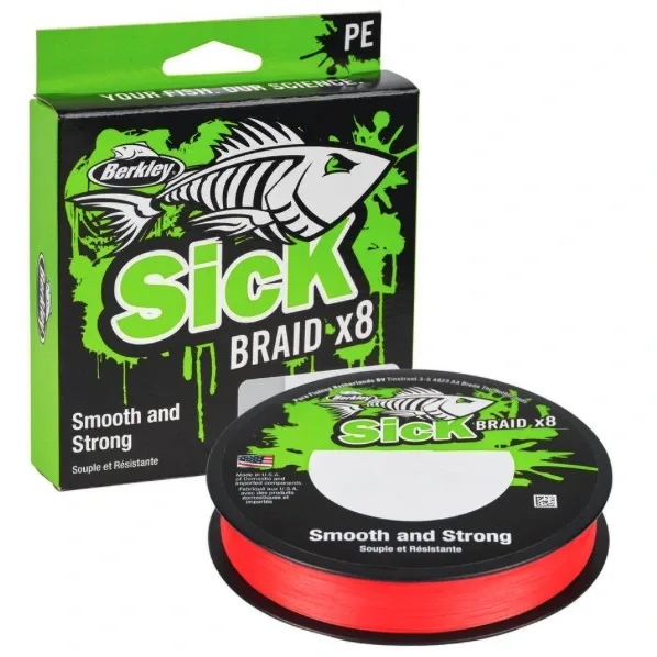Berkley Pletená Šňůra Sick Braid Red 1m Nosnost: 18kg, Průměr: 0,19mm