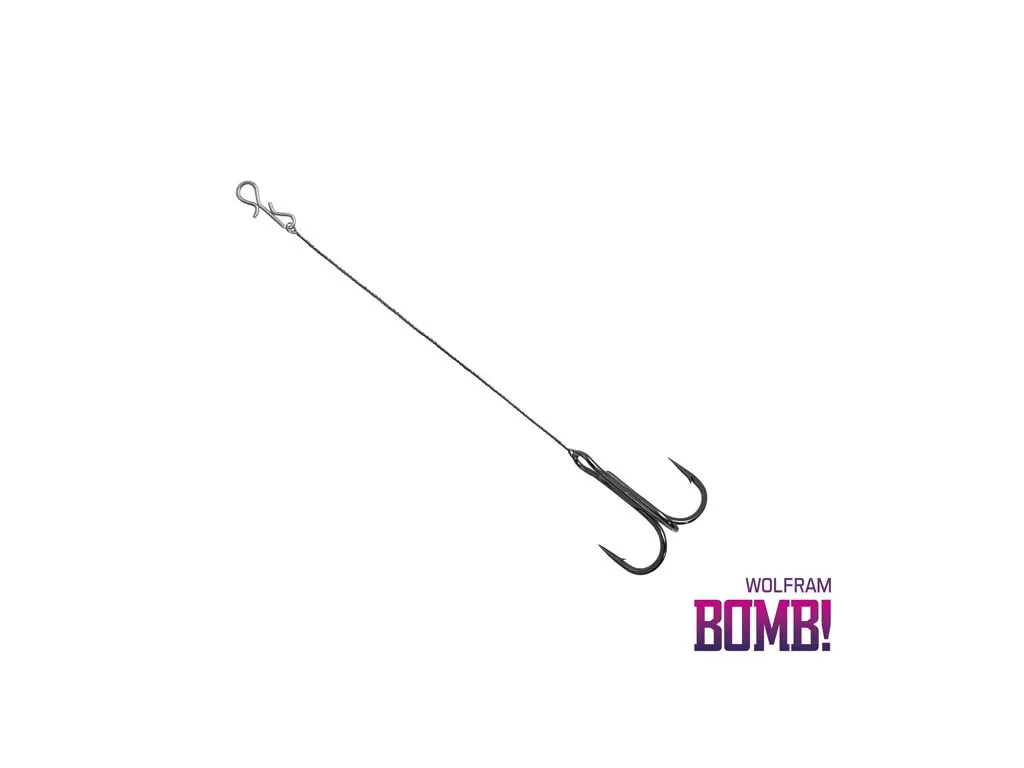 Delphin Wolframový Návazec BOMB! Twisto RIGS 3ks Varianta: 8cm / háček 6 / 15 kg