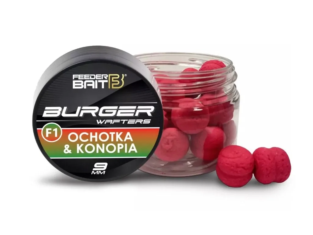 FeederBait Neutálně Vyvážené Nástrahy Burger Wafters 9mm Průměr: 9mm, Příchuť: F1 Patentka Konopí