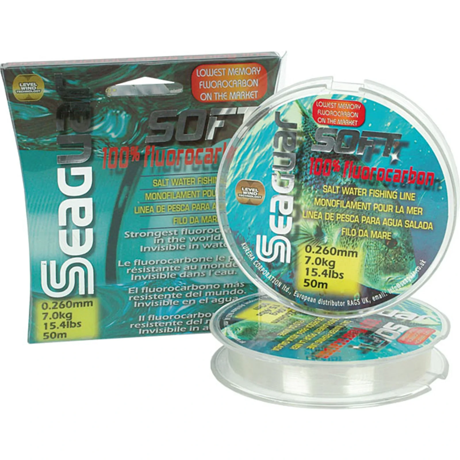 Seaguar Fluorocarbon SOFT 50m Varianta: 7,7lbs, Nosnost: 3,5kg, Průměr: 0,185mm
