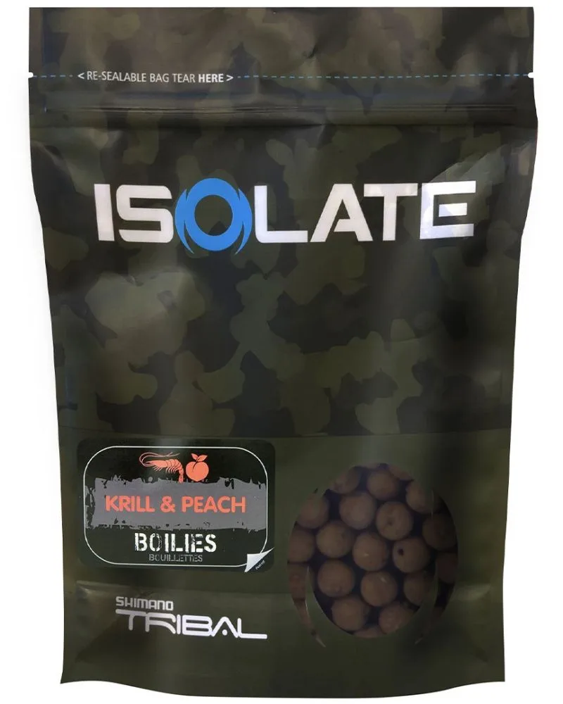 Shimano boilie isolate krill peach - 1 kg 24 mm