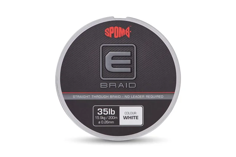 Spomb Spodová pletená šňůra E Braid 0,26mm 35lb 200m White