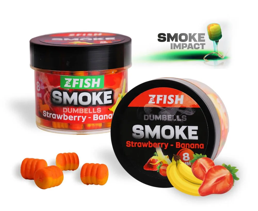 Zfish Smoke POP-UP Dumbells 8mm 20g - Strawberry-Banana