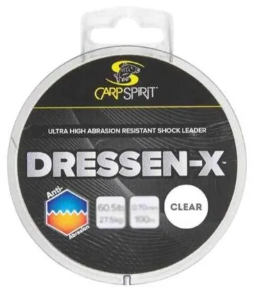 Carp spirit šokový vlasec dressen-x shockleader čírý 100 m - 0,70 mm 27,5 kg