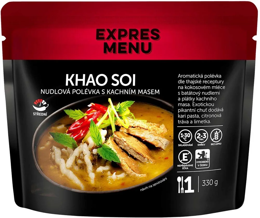 Expres menu khao soi - nudlová polévka s kachním masem 330 g