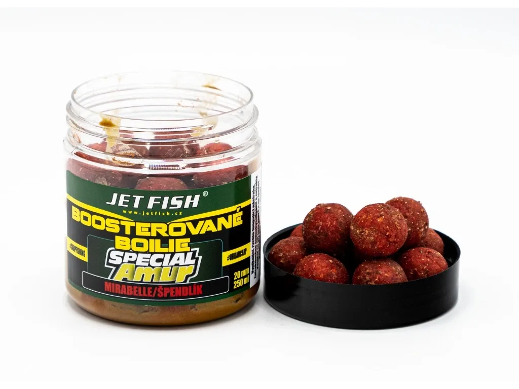 Jet Fish Boosterované Boilie Special Amur Mirabelle Špendlík 250ml Průměr: 20mm