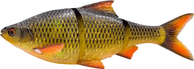 Savage Gear Gumová nástraha 3D Line Thru Roach Slow Sinking Clear Rudd - 18cm 80g