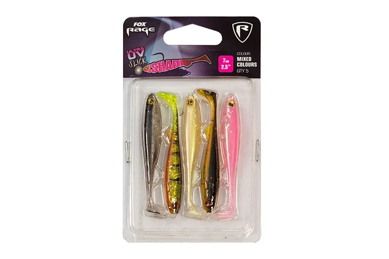 Fox Rage Gumová Nástraha Slick Shad Mixed Colour 5ks Délka: 9cm