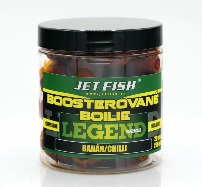 Jet fish boosterované boilie legend range banán chilli 250 ml - 20 mm