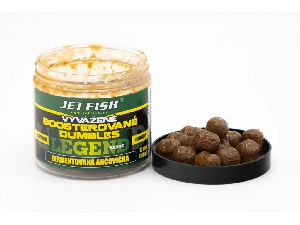 Jet Fish Boosterované Dumbles Legend Range Fermentovaná Ančovička 12mm 200ml Průměr: 12mm, Objem: 200ml