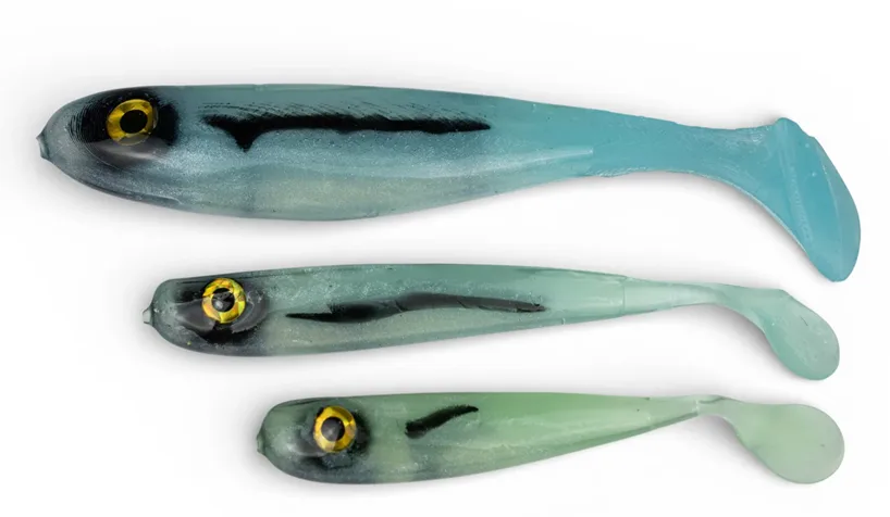Yaccuza gumová nástraha hand made killer airbrush blue silver ghost - 12,5 cm 11 g 2 ks