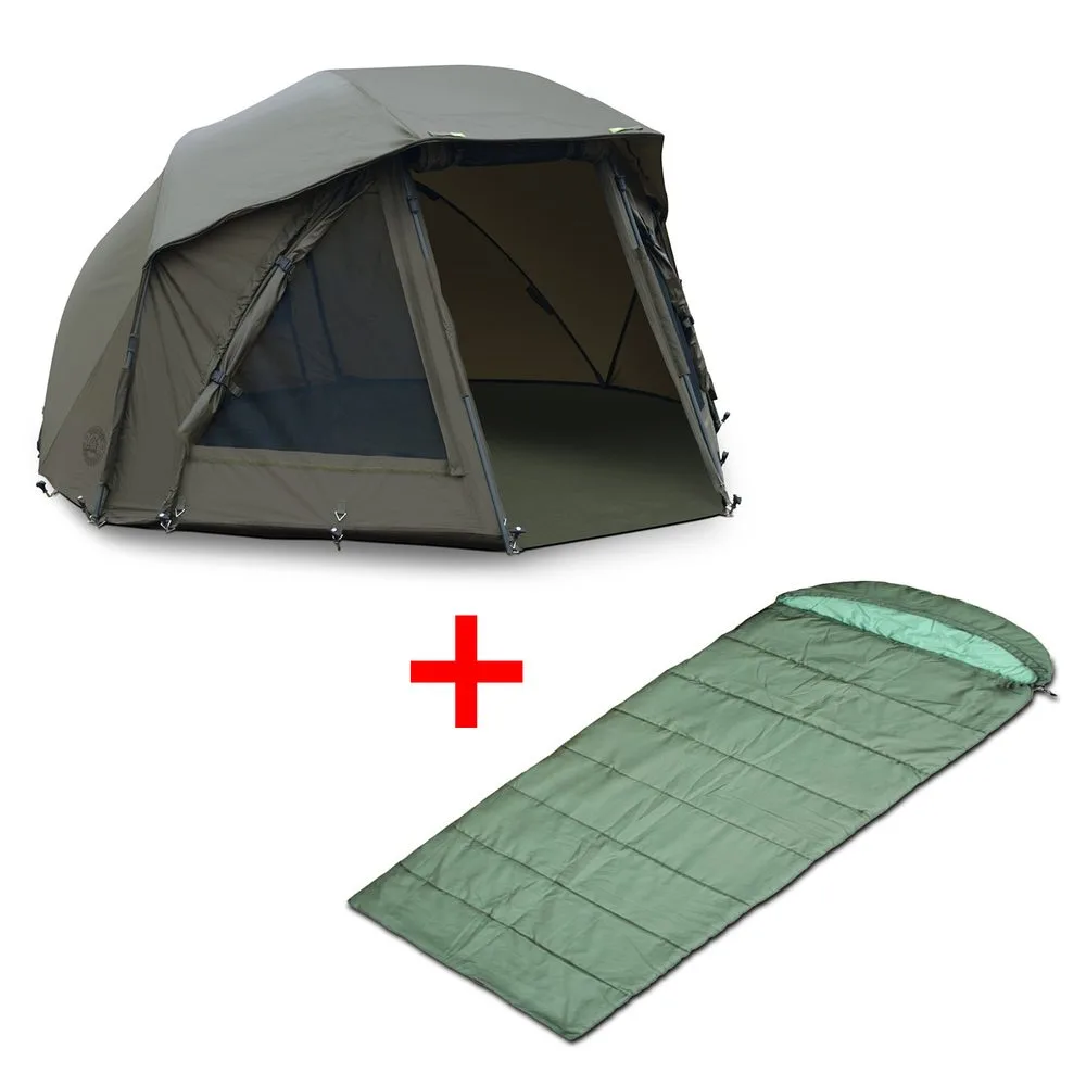 Chyť a pusť Přístřešek Brolly Thunder + Suretti Spací pytel Expert