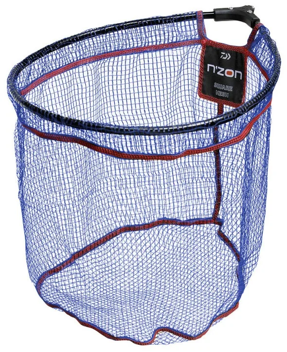 Daiwa podběráková hlava n´zon square mesh landing net pogumovaný - 45x35 cm
