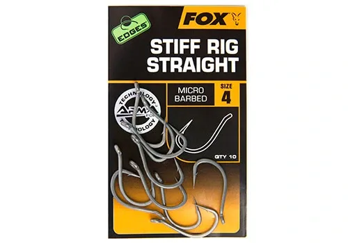 Fox Háčky EDGES Stiff Rig Straight 10ks Velikost háčku: #8