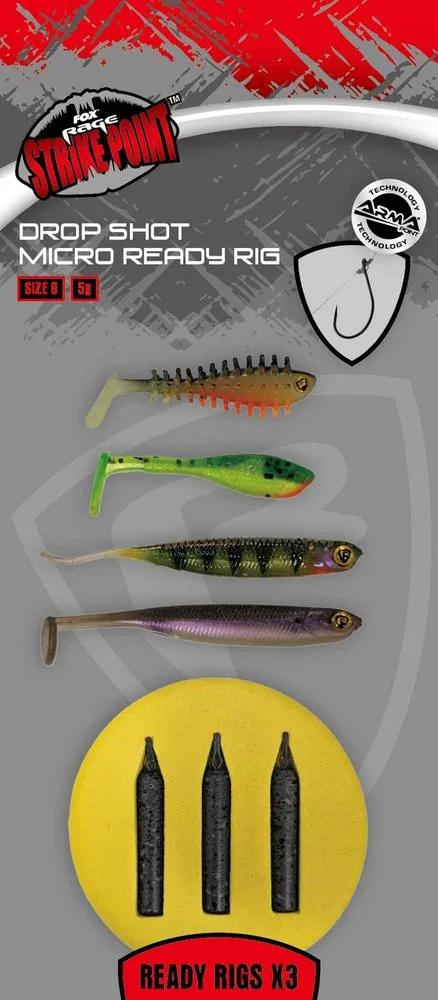 Fox Rage Návazce Drop Shot Ready Rigs - Micro vel.8 5g