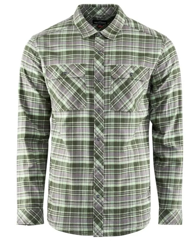 Grundéns Košile Dungeness Seawool Flannel Shirt Grass - L