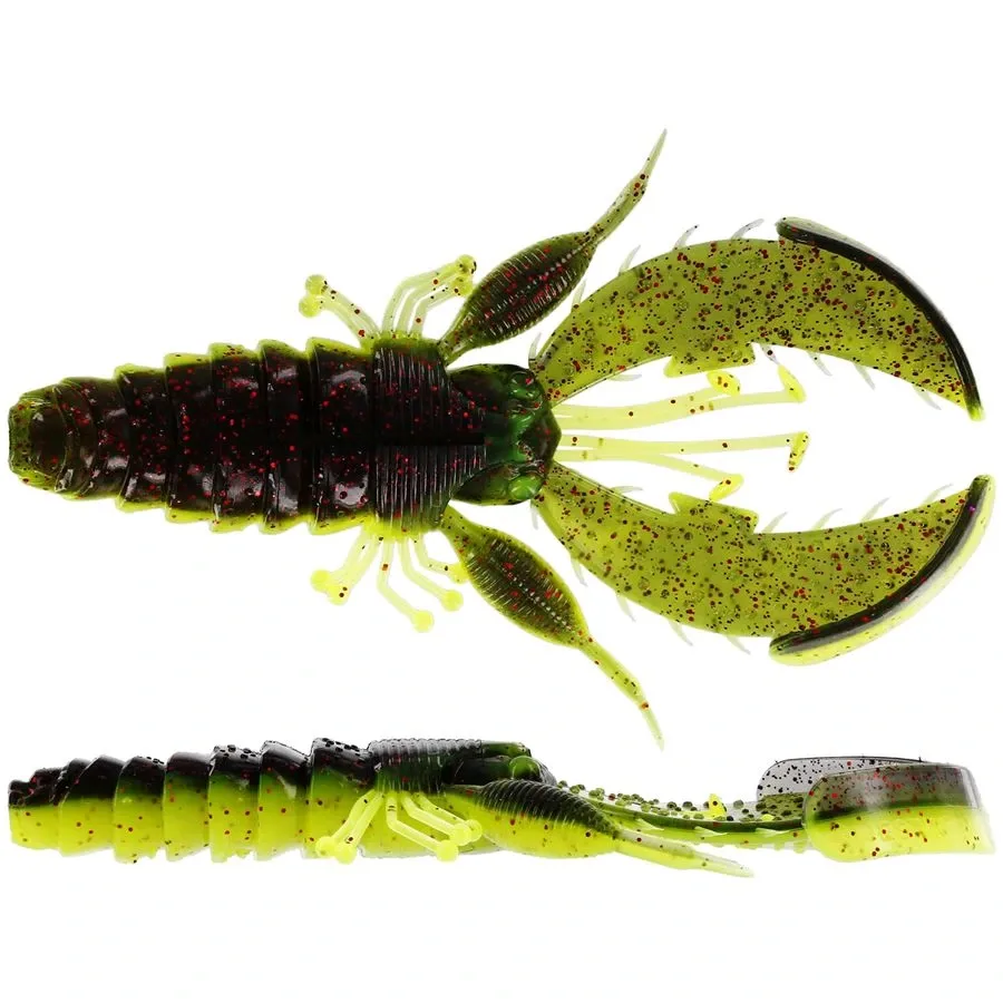 Westin Gumová Nástraha CreCraw Creaturebait Black/Chartreuse Délka: 6,5cm, Hmotnost: 4g, Počet kusů: 6ks