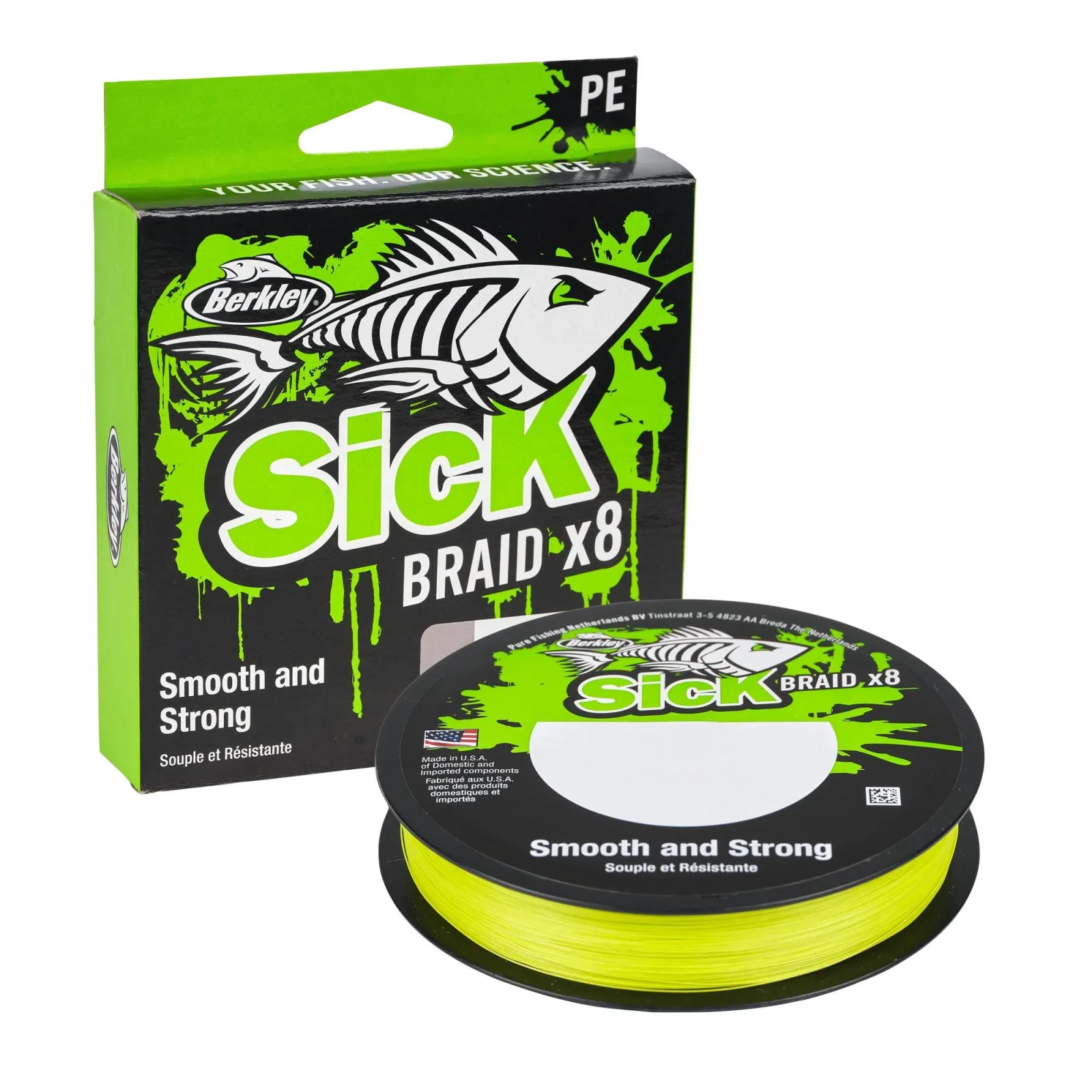Berkley Pletená Šňůra Sick Braid Hi-Vis Yellow 1m Nosnost: 11,2kg, Průměr: 0,12mm
