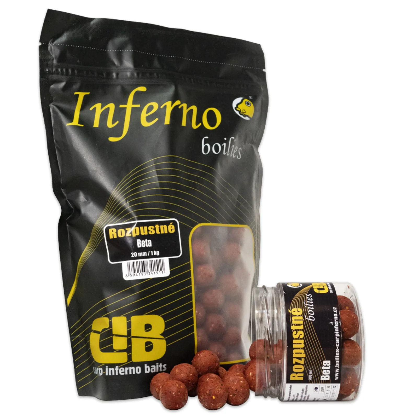 Carp Inferno Rozpustné Boilies Hot Line Beta Hmotnost: 300ml, Průměr: 20mm